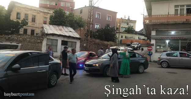Şingah'ta maddi hasarlı kaza!