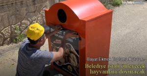 Bayburt Belediyesi mahallelere Bayat Ekmek Toplama kutuları yerleştirdi